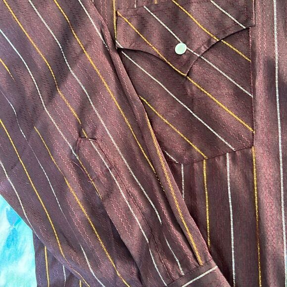 Ely Cattleman Western Snap Shirt Metallic - 16-33 - Picture 7 of 11